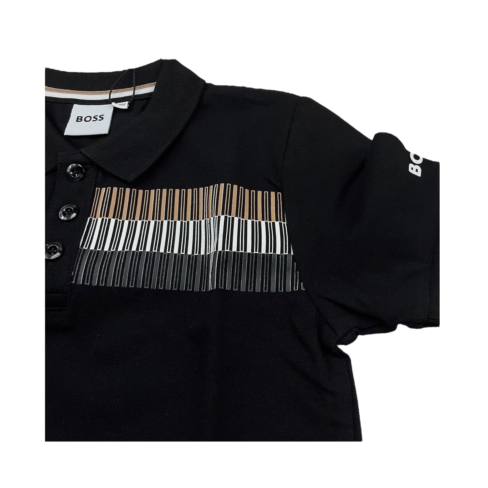 Emporio Armani Polo Mezza Manica Tinta Unita con Stampe per Bambino J52013 NERO EMPORIO ARMANI 
