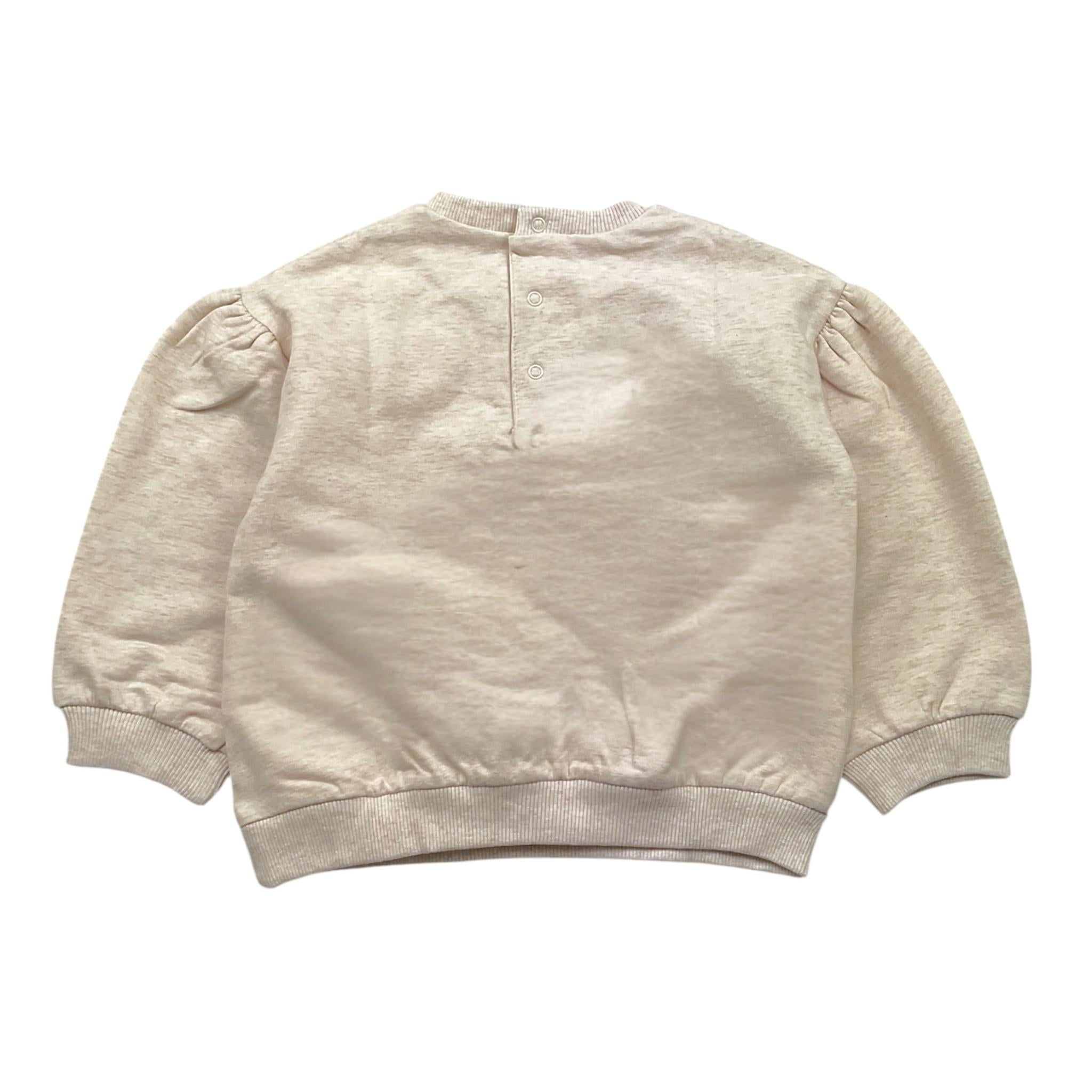 MAYORAL felpa girocollo tinta unita con stampa Beige per Neonata 2476N BEIGE MAYORAL 