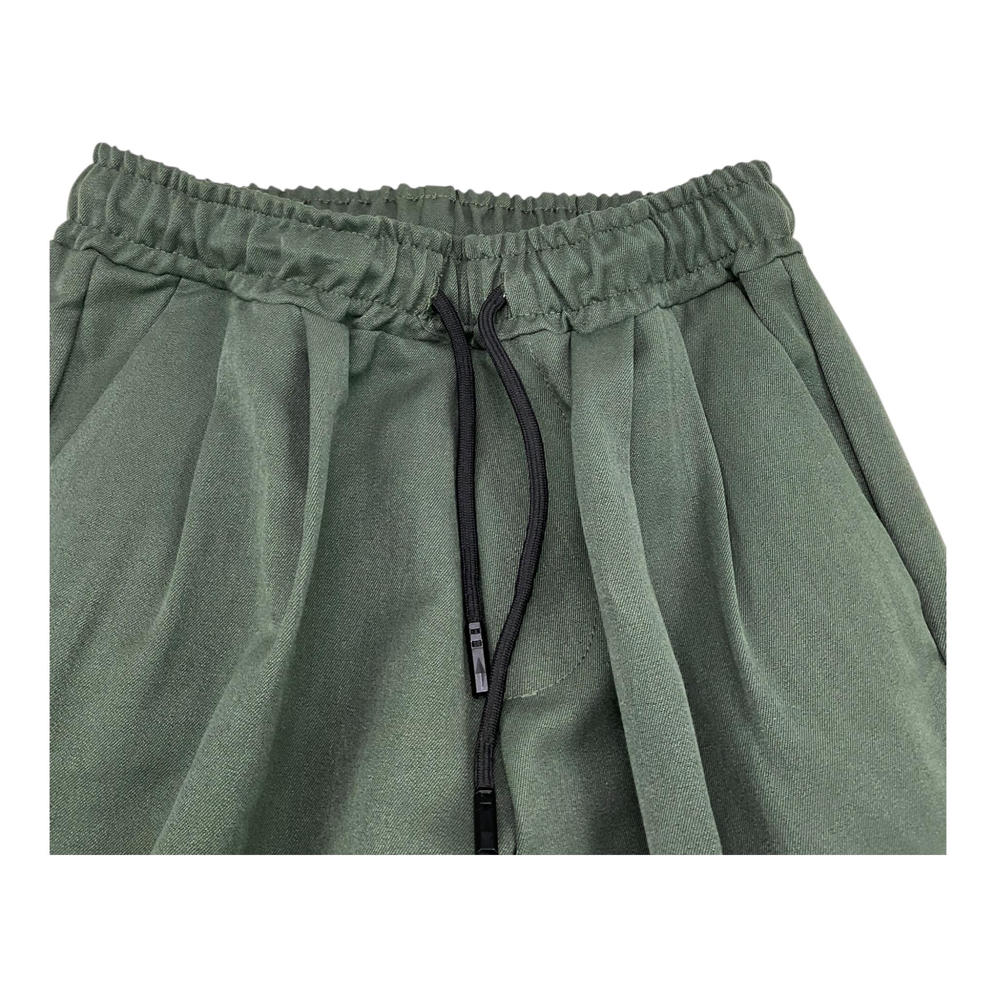 MAKE pantalone tinta unita con elastico in vita Verde per Bambino MK401 VERDE MAKE 