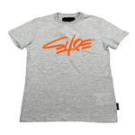 Shopart T-Shirt Girocollo tinta unita con Stampa Grigio per Bambino TIMMYJ0511 GRIGIO SHOPART 