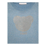 LIU JO maglia girocollo tinta unita lurex Blu per Neonata KF4075X BLU LIU JO 