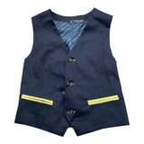 Jeckerson Two-Tone Blue/Yellow Waistcoat For Boys