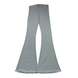 Caffe' D'Orzo Solid Color Leggings Flared Model Light Blue For Girls