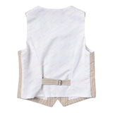 Jeckerson Beige Striped Pattern Waistcoat For Boys