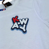 K-Way T-Shirt Girocollo Tinta Unita con Stampa per Bambino K4146DW BIANCO K-WAY 