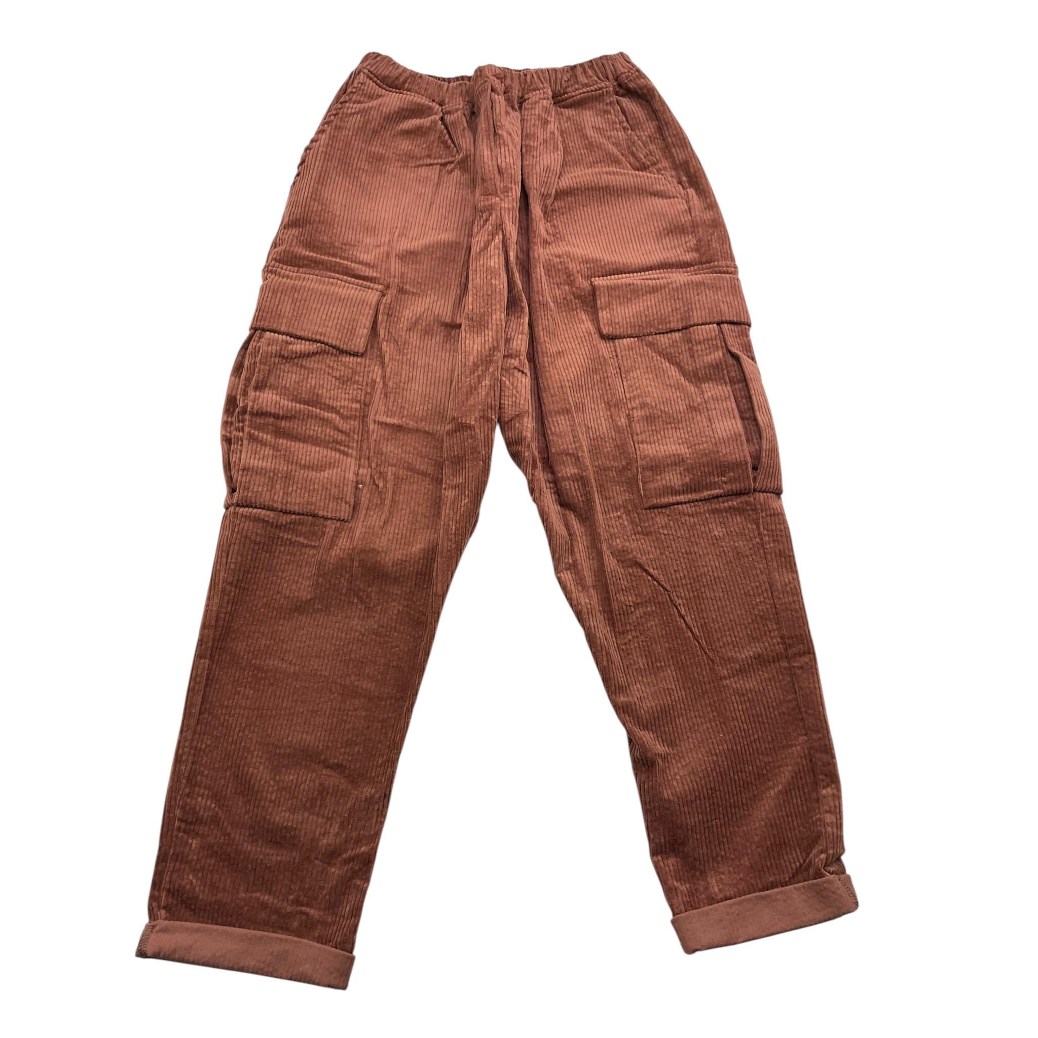 @MADILLY pantalone tinta unita con elastico in vita Tabacco per Bambino 02008 TABACCO @MADILLY 