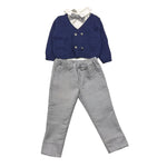 MARLU' completo 3pz cardigan-camicia-pantalone Blu per Neonato IG6060L BLU MARLU' 