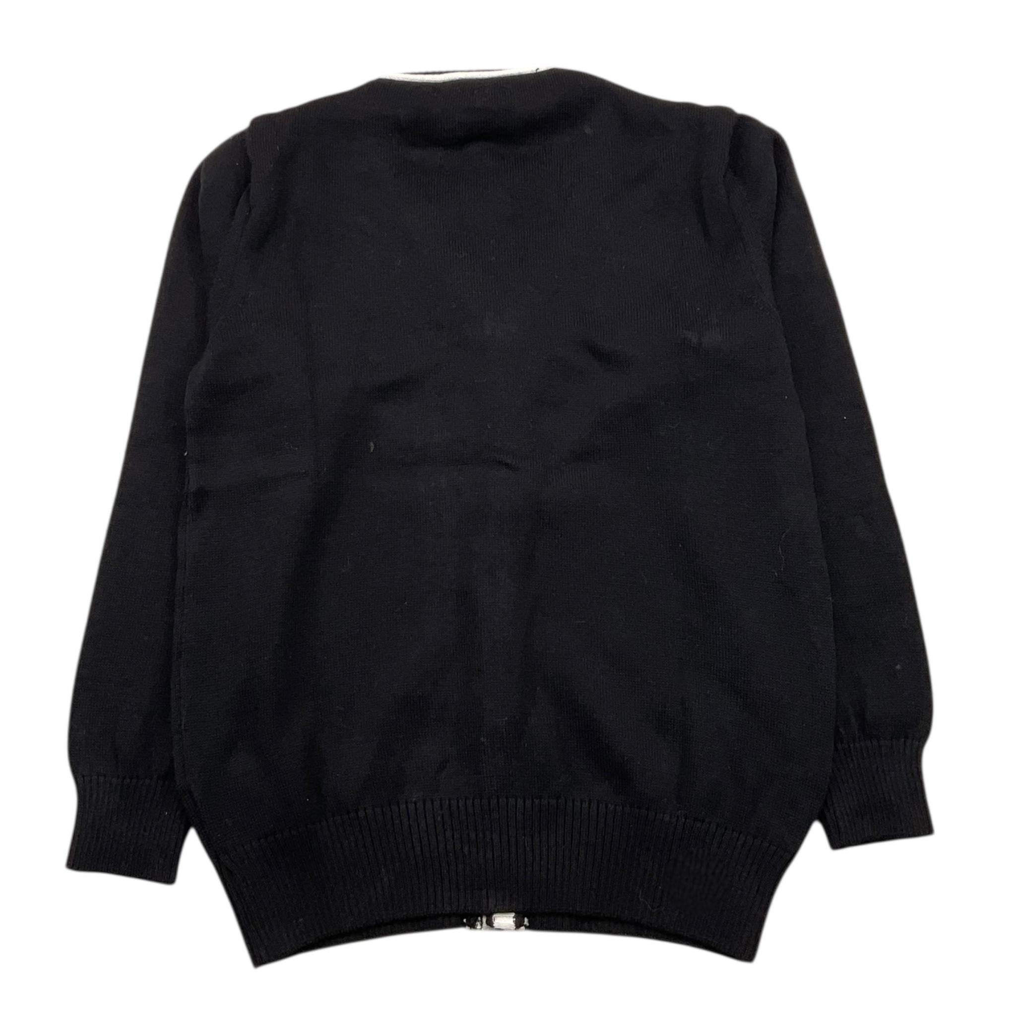 CESARE PACIOTTI cardigan tinta unita con profili in contrasto Nero per Bambino MGP5359BX NERO CESARE PACIOTTI 