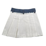 Vicolo Gonna Tinta Unita con Profilo In Contrasto per Bambina 3146G00345 BIANCO VICOLO 