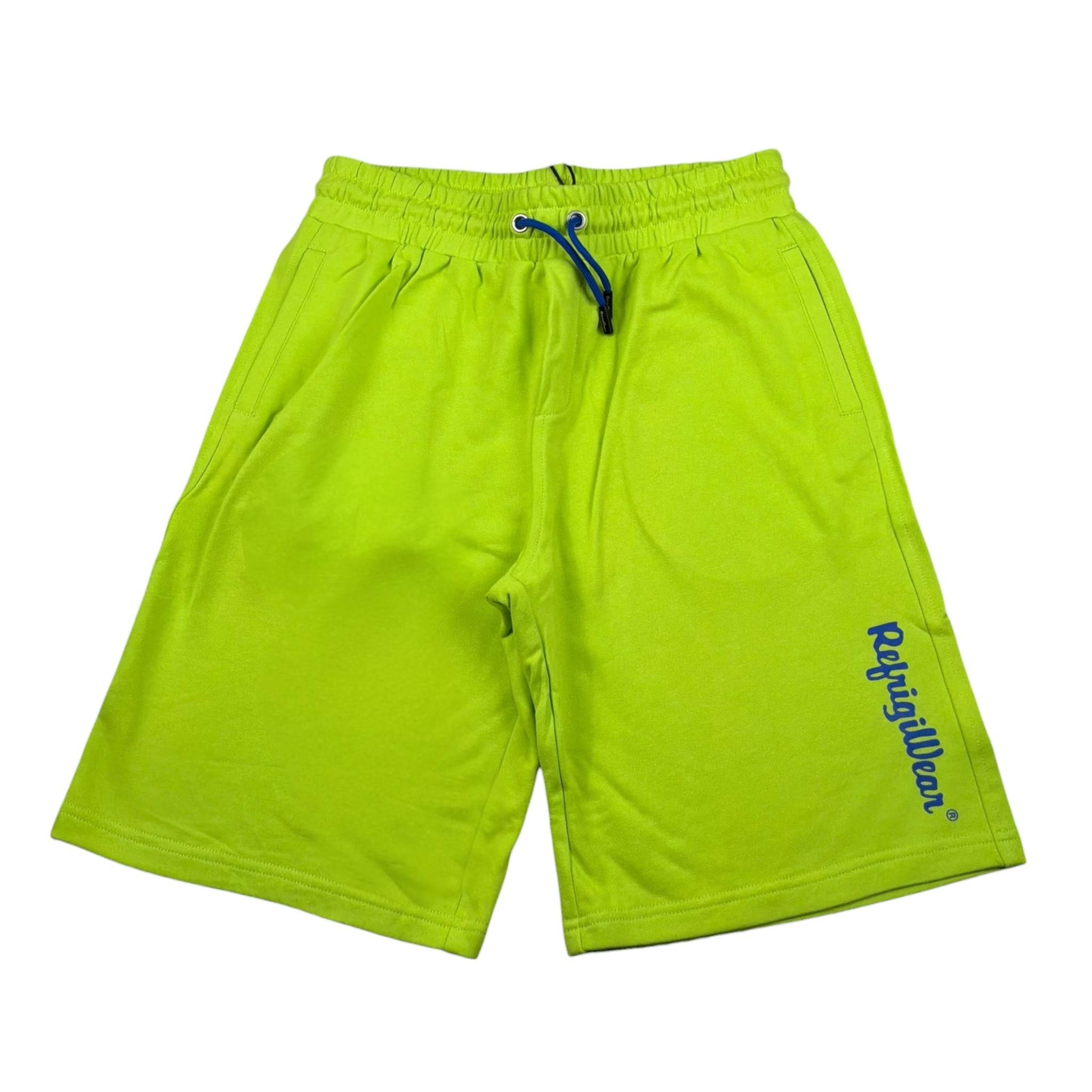Refrigiwear Bermuda Felpa Tinta Unita con Logo per Bambino RW454 VERDE REFRIGIWEAR 