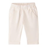 Mini Banda Pantalone Tinta Unita con Elastico In Vita per Neonato 38666 PANNA MINI BANDA 