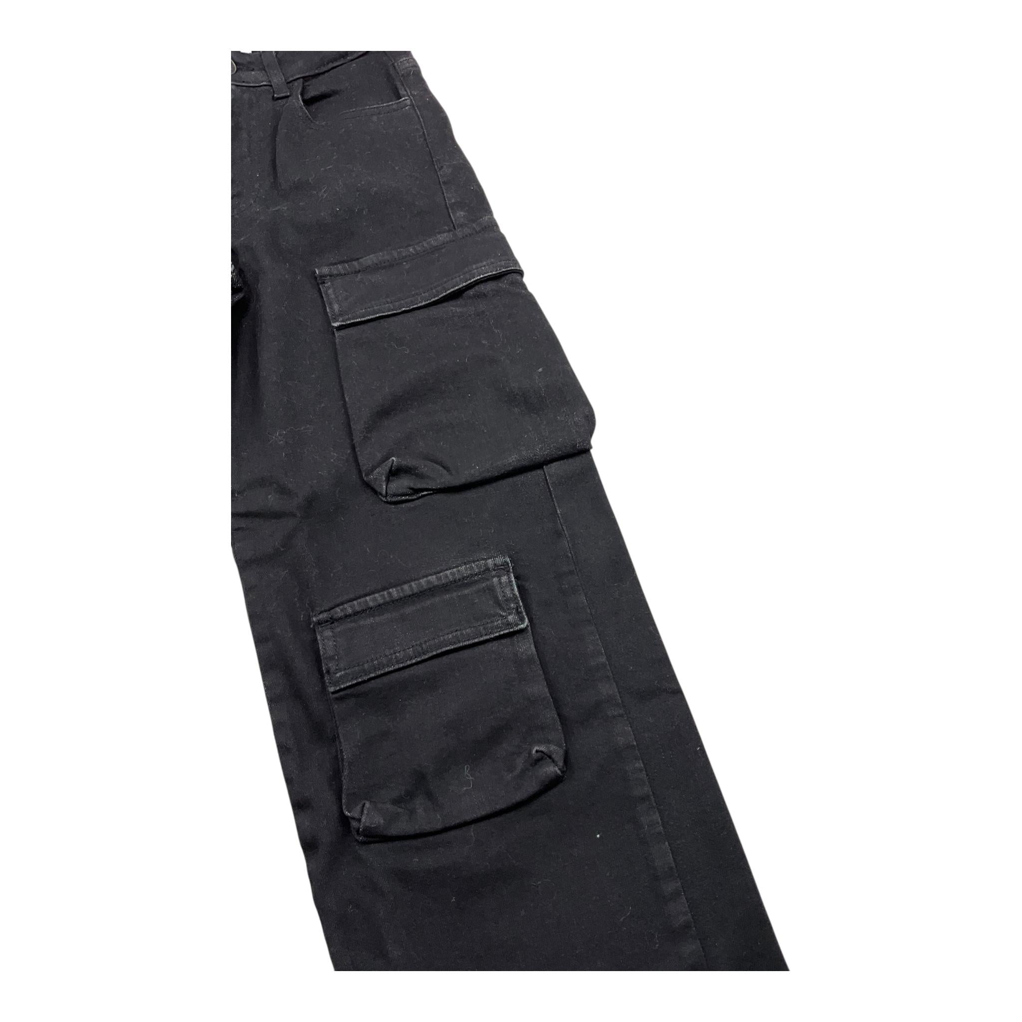 ICEBERG jeans tinta unita modello palazzo Nero per Bambina PH13010G66 NERO ICEBERG 
