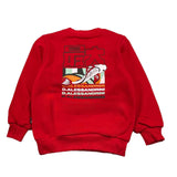 Daniele Alessandrini Crewneck Sweatshirt Solid Color with Red Print for Children