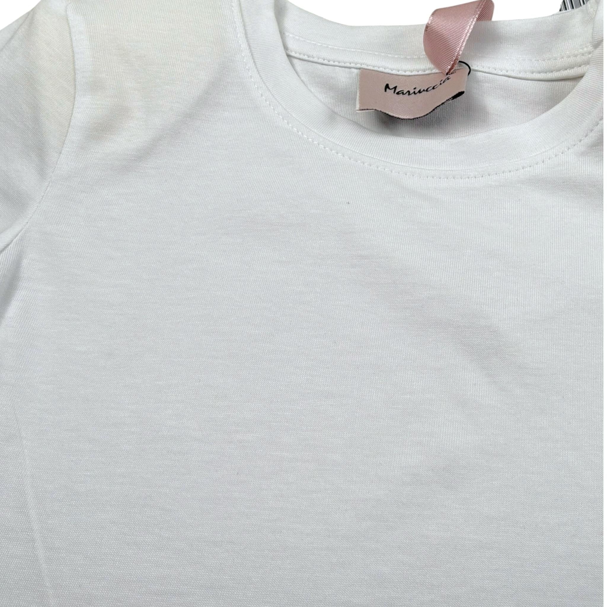 Mariuccia T-Shirt Girocollo Tinta Unita per Bambina MBS23T780 BIANCO MARIUCCIA 