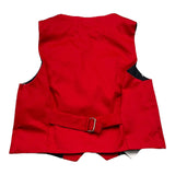 Jeckerson Solid Color Waistcoat With Red Logo Prints For Newborn