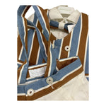 Minu' Completo 4 Pezzi Camicia-Gilet-Papillon-Pantalone con Bretelle per Neonato M3850C4 PANNA MINU' 