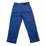 Cesare Paciotti Plain Trousers With Adjustable Waistband Blue For Boys