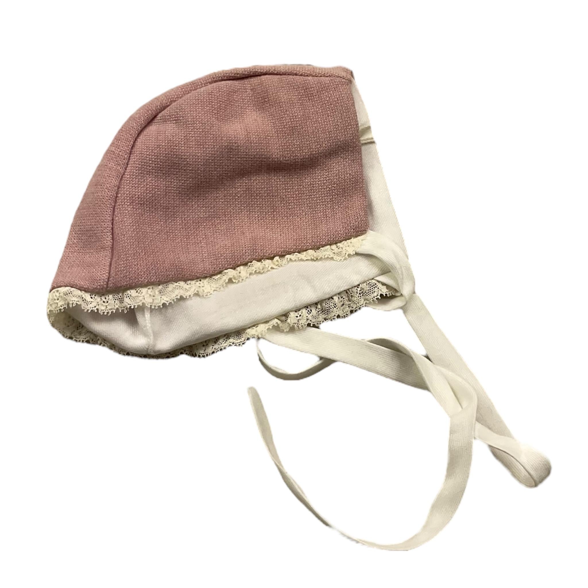 LA STUPENDERIA cappello tinta unita con ricami Rosa per Neonata TBCP10X ROSA LA STUPENDERIA 