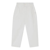 Dou Dou Pantalone Tinta Unita con Elastico In Vita per Bambina DW6P61 BIANCO DOU DOU 