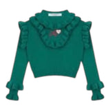 PHILOSOPHY maglia tinta unita con balze e stampa Verde per Bambina PFMA044 VERDE PHILOSOPHY 