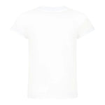 Balmain T-Shirt Girocollo Tinta Unita con Logo per Bambina BW8A91X BIANCO BALMAIN 