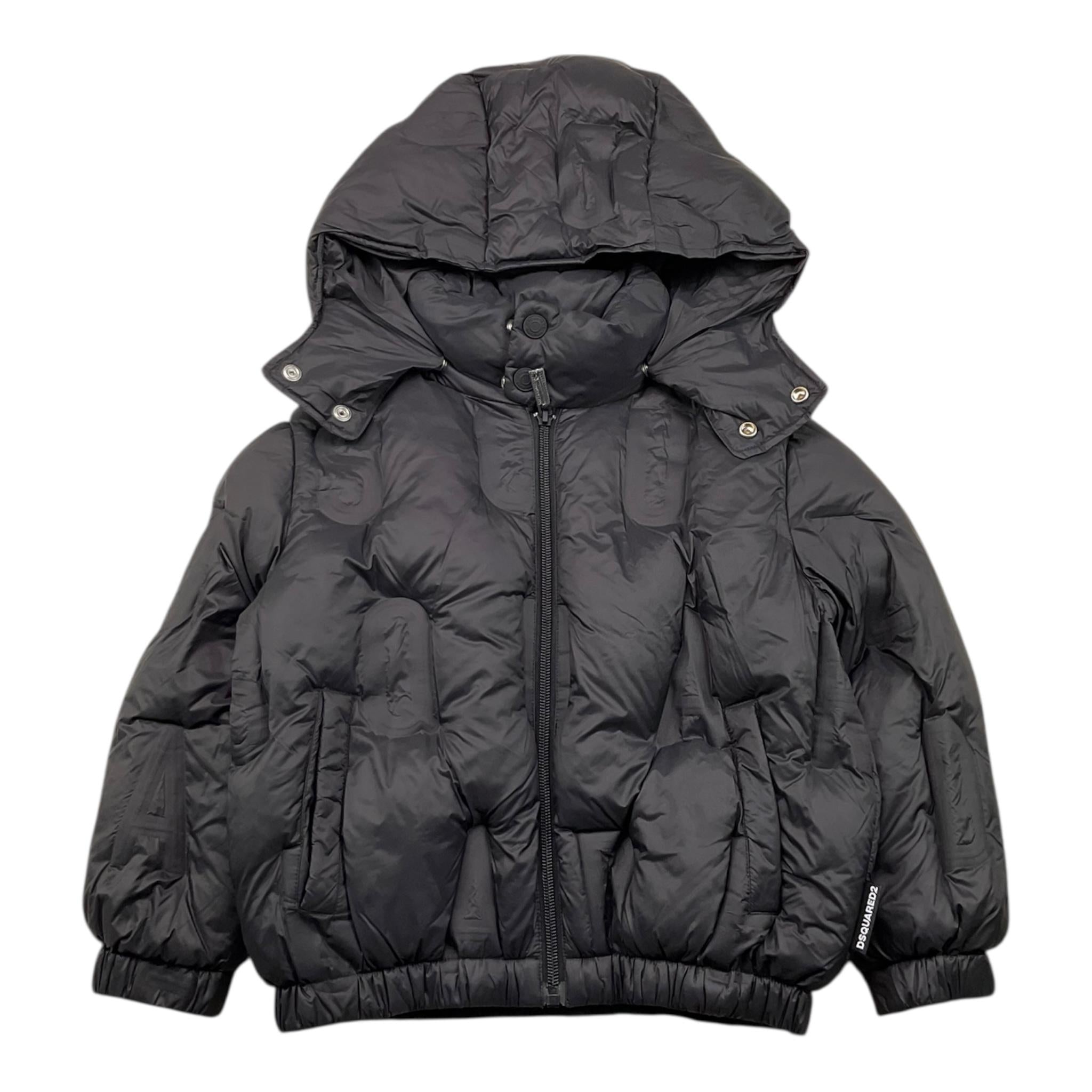 DSQUARED2 giubbino tinta unita con cappuccio Nero per Bambina DQ1859 NERO DSQUARED2 