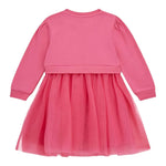 GUESS abito tinta unita girocollo con tulle Fuxia per Neonata K4YK09KB8R0N FUXIA GUESS 