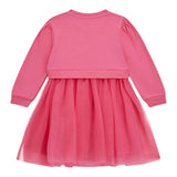GUESS abito tinta unita girocollo con tulle Fuxia per Neonata K4YK09KB8R0N FUXIA GUESS 