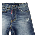 DSQUARED2 jeans tinta unita con strappi Blu per Bambino DQ0501X BLU DSQUARED2 