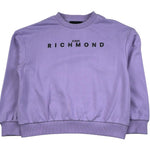 John Richmond Felpa Chiusa Girocollo Tinta Unita con Stampa per Bambina RGP26010FE LILLA JOHN RICHMOND 