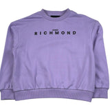 John Richmond Felpa Chiusa Girocollo Tinta Unita con Stampa per Bambina RGP26010FE LILLA JOHN RICHMOND 
