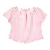 Monnalisa Camicia Mezza Manica Tinta Unita per Bambina 17E300J ROSA MONNALISA 
