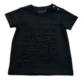 John Richmond T-Shirt Girocollo Tinta Unita con Logo per Neonato RIP26015TS NERO JOHN RICHMOND 