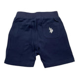 US Pollo Assn Solid Color Elastic Waist Blue Baby Boy's Bermuda Shorts