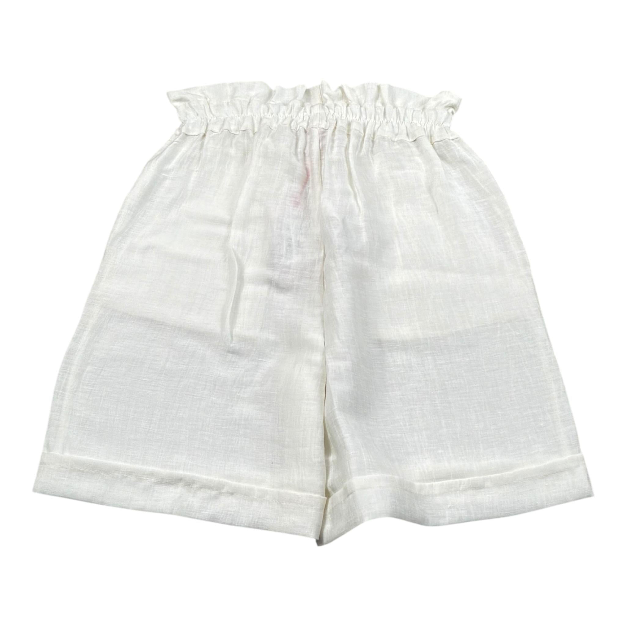 Kaos Short Tinta Unita con Elastico In Vita per Bambina KS193 BIANCO KAOS 