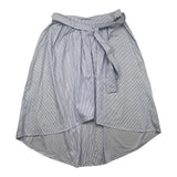 Gaelle Striped Patterned Skirt With Elastic Waist Light Blue For Girls