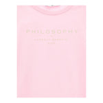 Philosophy T-Shirt Girocollo Tinta Unita con Stampa per Bambina I1E605 ROSA PHILOSOPHY 