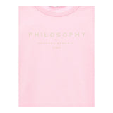 Philosophy T-Shirt Girocollo Tinta Unita con Stampa per Bambina I1E605 ROSA PHILOSOPHY 