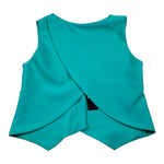 Naice Gilet Tinta Unita con Bottoni per Bambina 27139 VERDE ACQUA NAICE 