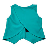 Naice Gilet Tinta Unita con Bottoni per Bambina 27139 VERDE ACQUA NAICE 