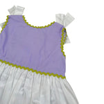 Ilfarobimbi Abito Bicolore Giromanica per Neonata IFN50570 BIANCO/LILLA ILFAROBIMBI 