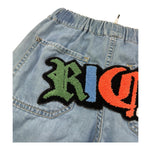 John Richmond Bermuda In Denim Tinta Unita con Elastico In Vita per Bambino RBP26062BE AZZURRO JOHN RICHMOND 