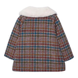 BOBOLI cappotto fantasia quadretti con colletto pelliccia Multicolor per Bambino 239183 MULTICOLOR BOBOLI 
