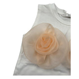 Miss Grant Canotta tinta unita con Applicazioni Bianco per Bambina MG1261 BIANCO MISS GRANT 