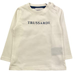 TRUSSARDI shirt girocollo tinta unita cn stampa in contrasto Bianco per Neonato TIA24085TSN BIANCO TRUSSARDI 
