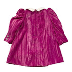 PETIT abito manica lung tinta unita in velluto Fuxia per Neonata S2016323 FUXIA PETIT 