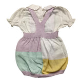 Marlu' 2 Piece Set Shirt-Romper White/Lilac For Newborn Baby Girl