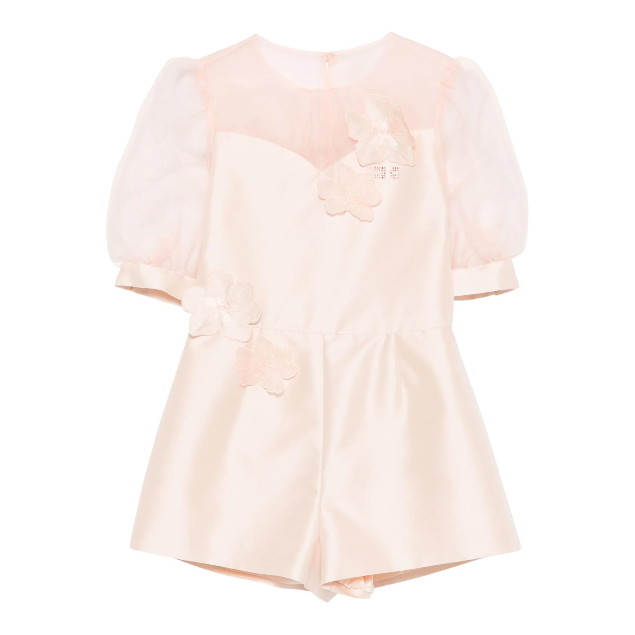 Elisabetta Franchi tuta intera tinta unita con trasparenze per Bambina EFPA286 ROSA ELISABETTA FRANCHI 