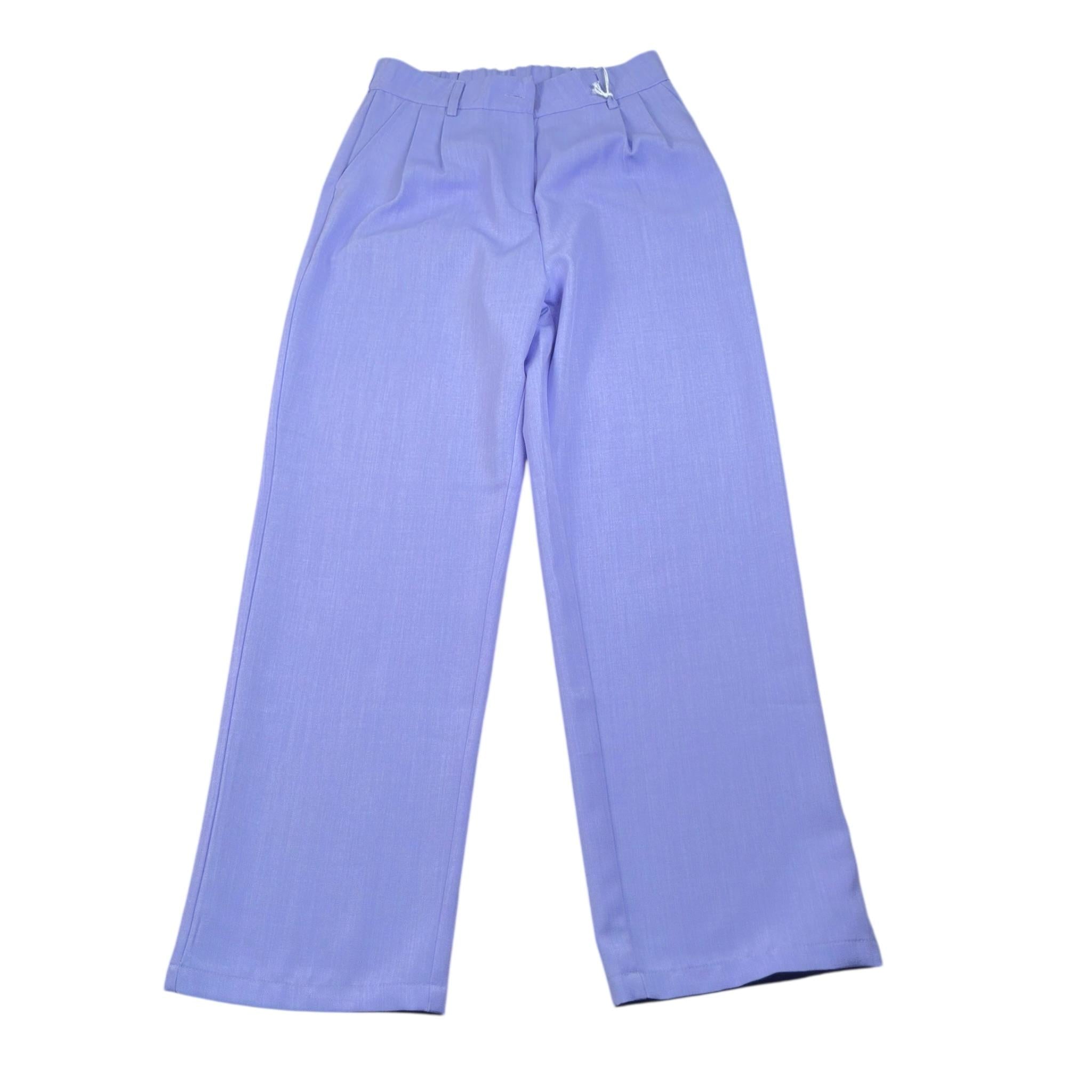 Y-Clu Pantalone Tinta Unita con Elastico In Vita per Bambina Y21239 LILLA Y-CLU 