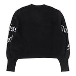 MISS BLUMARINE maglia tinta unita con stampa  Nero per Bambina IF3053 NERO MISS BLUMARINE 